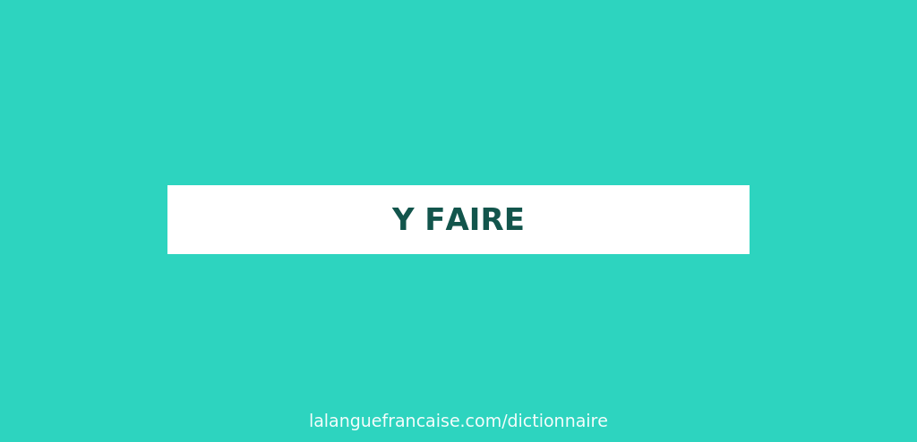 Y faire - Régionalisme langagier