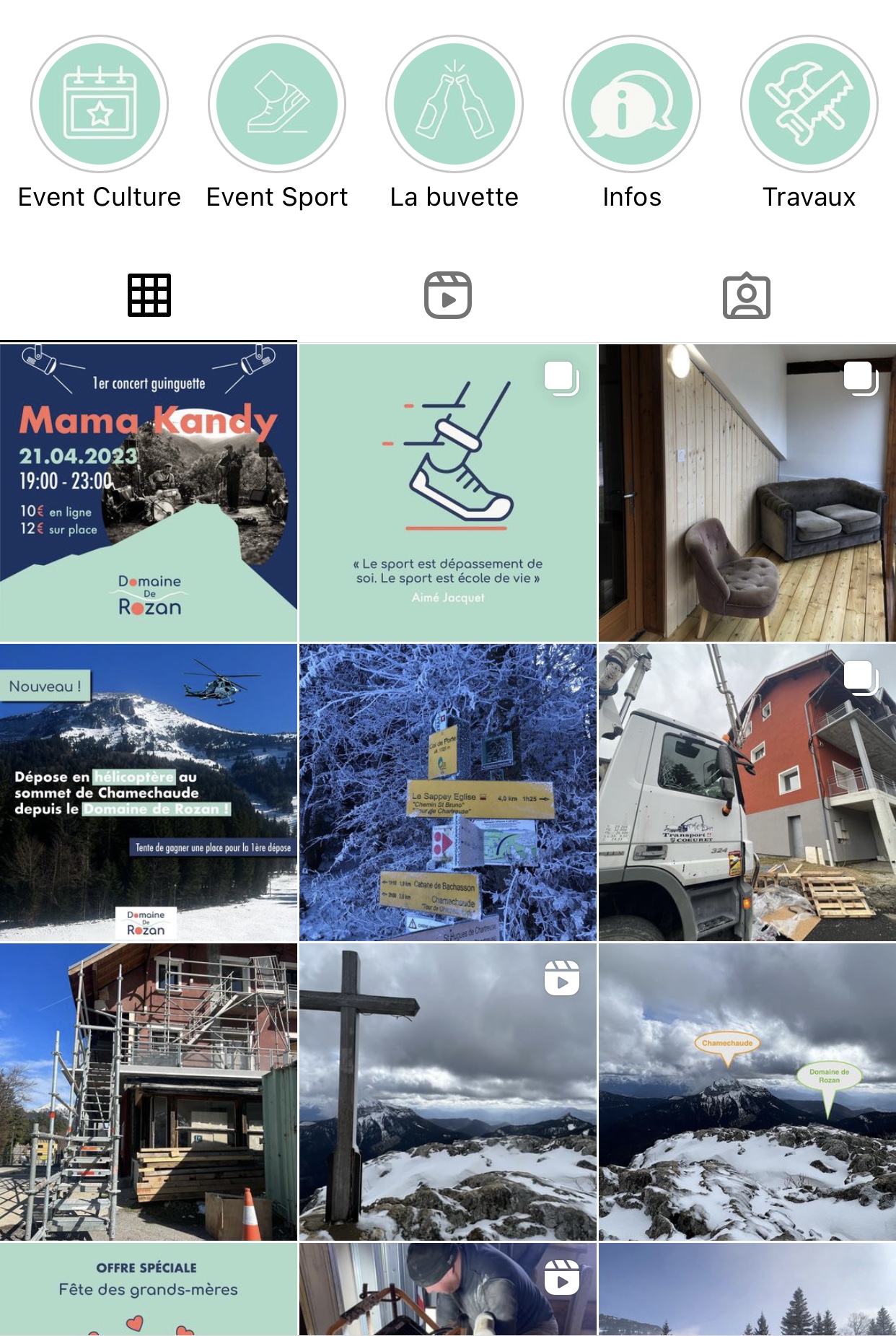 page instagram domaine de rozan 