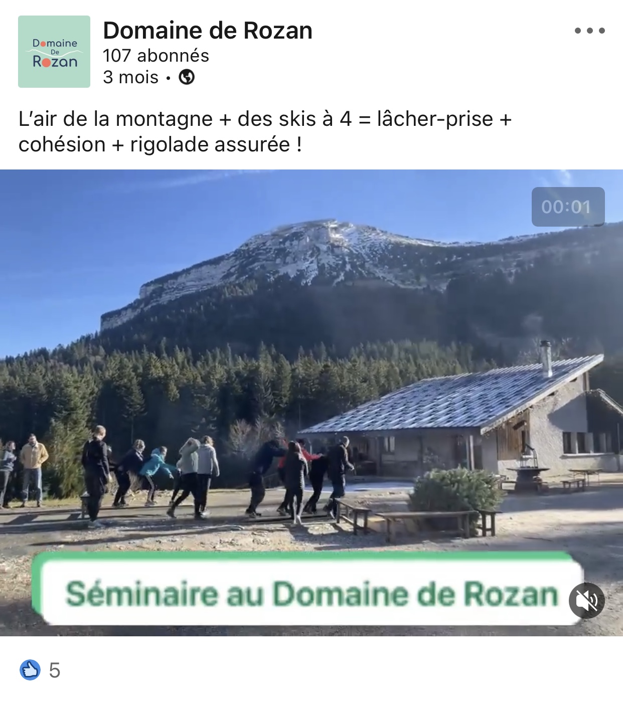 post linkedin séminaire d'entreprise