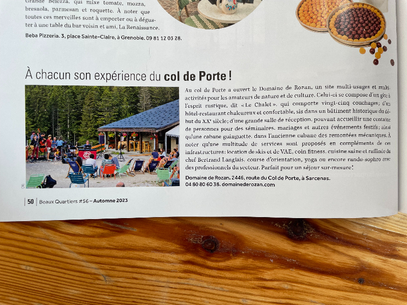 Article sur le Domaine de Rozan