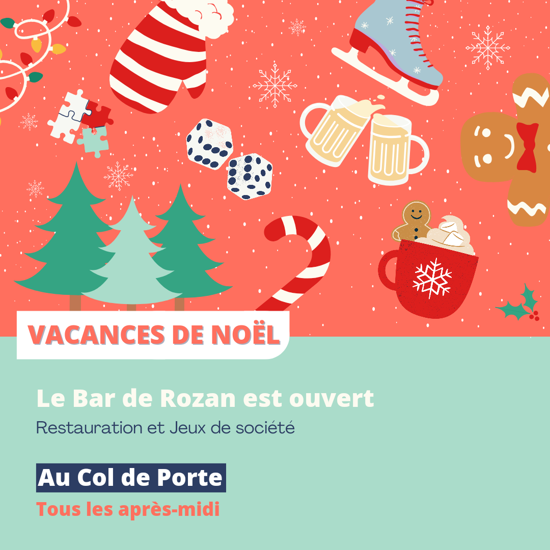 Ouverture du Bar du Domaine de Rozan pendant les vacances de Noël 