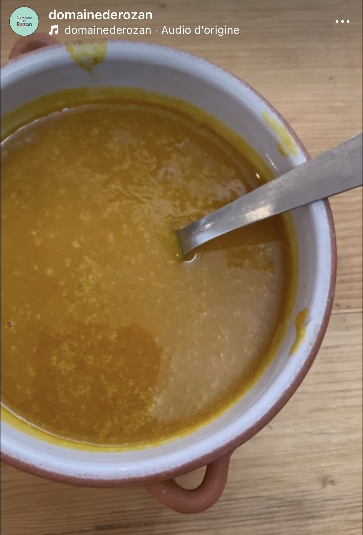 Soupe au butternut du Domaine de Rozan